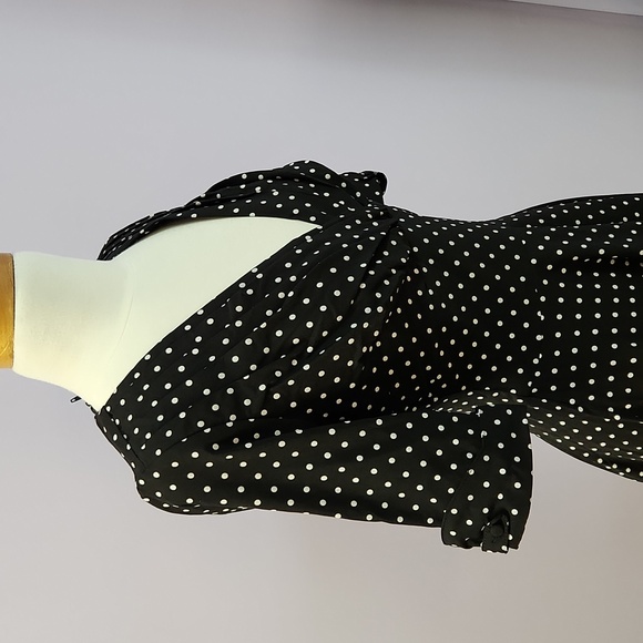 UNIQUE VINTAGE polka-dot swing dress - Picture 5 of 13